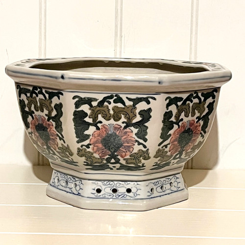 Planter chinoiserie octagon - chinoiserie,