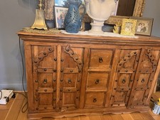 Indian Wood And Metal Cupboard