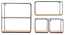 Set Of 4 Coated Black Metal