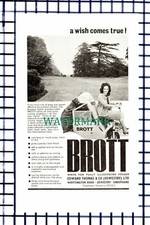 C6840) ADVERT  - Brott Lawn Cutter Edward Thomas Oswestry - 1964 Cutting