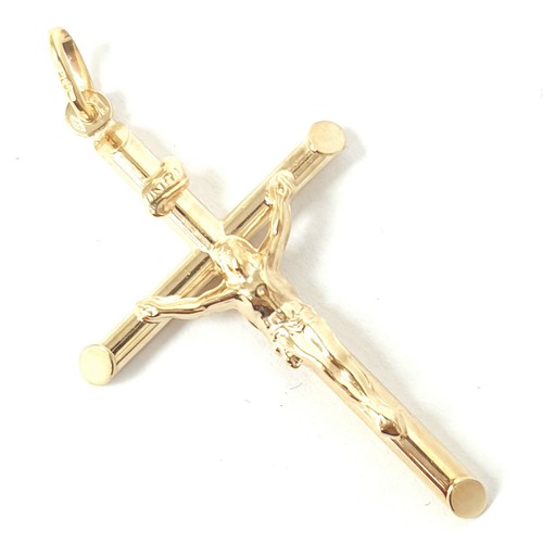 9ct gold cross - gold, pendant