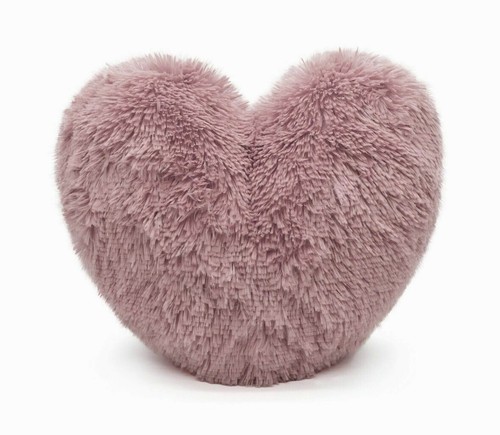 Teddy fleece cushion heart - fleece,