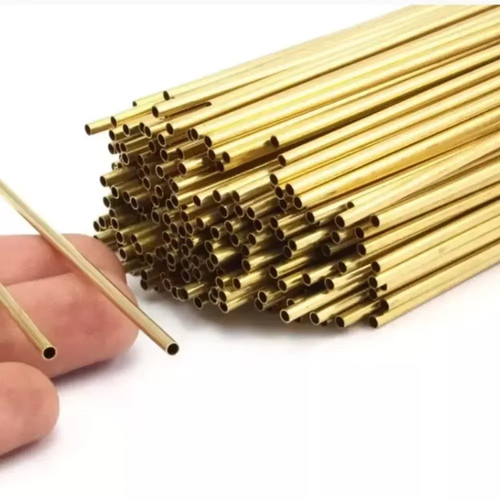 Thin walled brass tube 25mm - brass, 0.25mm