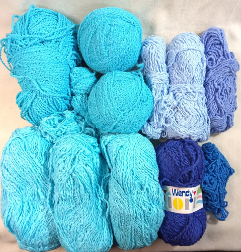 Blue yarn job - yarn, 470g