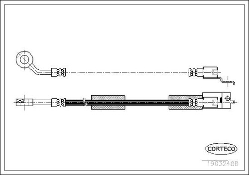 Brake hose corteco 19032488 - hose,