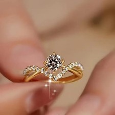 Women's Engagement Ring – Dazzling Diamond Promise Ring Wedding Jewelry