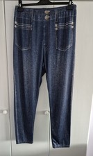 Blue Denim Look False Pockets
