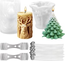 Christmas Candle Moulds, 2PCS