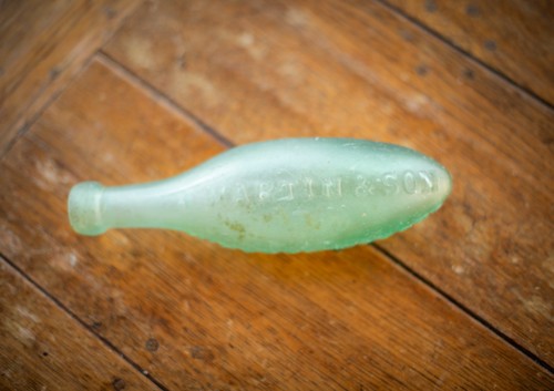 Antique torpedo glass - glass, bottle