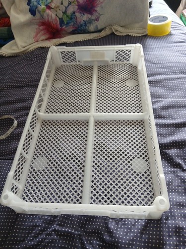 White plastic storage - white, tray