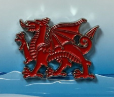 Welsh Dragon Red Enamelled Metal Pin Badge (W)