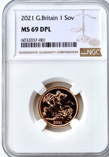 2021 Gold Full Sovereign BU