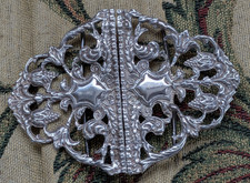 Nurses ornate solid silver belt buckle, B'ham 1965 46g