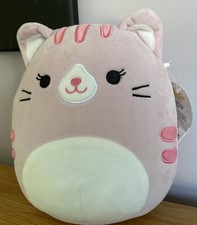 Soft Toy Cat Squishmallow Laura Squishmallow Cat Plush 7”|18cm Pink Kitten 🐱 