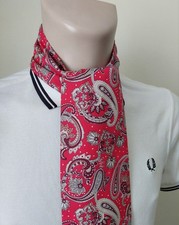 SKINNY RED & BURGUNDY PAISLEY