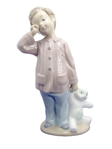 Lladro tired young boy - (, nao