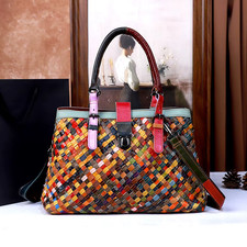 Woven Bag, Genuine Leather
