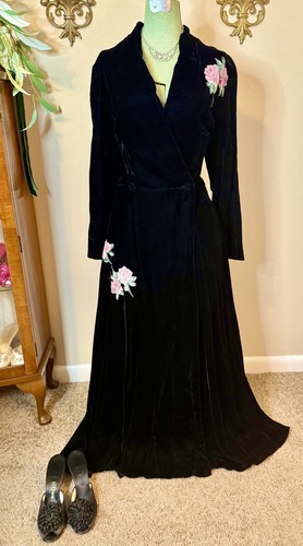 Vintage 1950s black - black, velvet