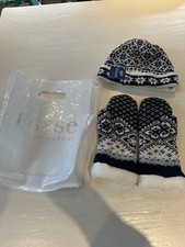 Slogan Wool Mittens And Hat -