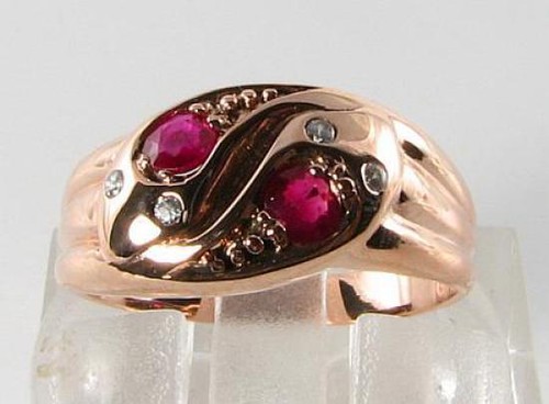 9ct rose gold ruby diamond - 9k,