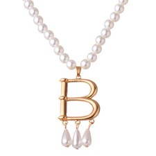 Women Elizabeth Necklace Tudors Necklace B letter pendant Anne Boleyn Necklace