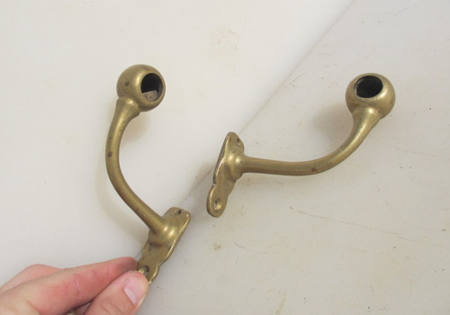 Vintage brass pole holder - brass,