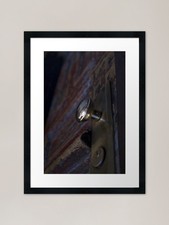 Brass doorknob framed art - brass,