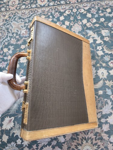 Vintage leather suitcase - vintage,