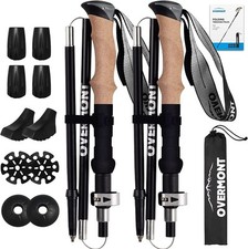 Walking Poles - 2pcs Collapsible Ultralight Aluminum Walking Sticks
