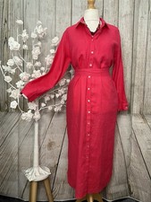 Mint Velvet New Without Tags Pink Long Maxi Shirt Dress With Pockets Size 16.