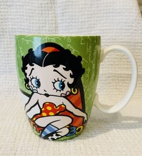 Britto Betty Boop Green Mug Un Used Excellent Condition