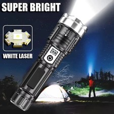 High Powered LED Flashlight 12000000LM Super Bright Torch USB Rechargeable Lamps