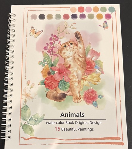 Animals watercolor book - book,