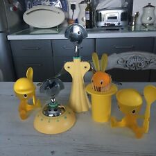 ALESSI kitchen accessories  5 pieces total + boxes VGC taken care of.  Yellow