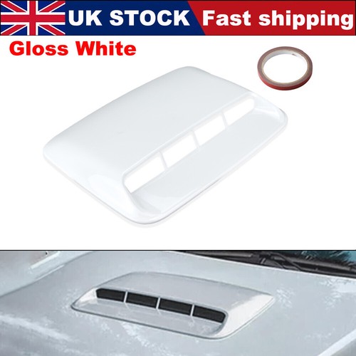 Universal white car hood scoop - universal,