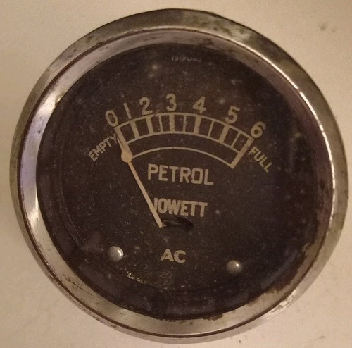 Vintage jowett fuel - fuel, gauge