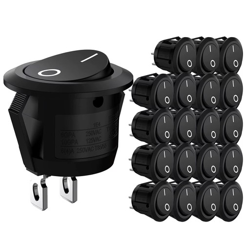 10pcs round rocker - round, 12v