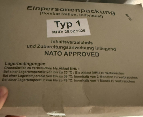New sealed combat - sealed, ration