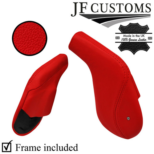 Red leather handbrake - red,