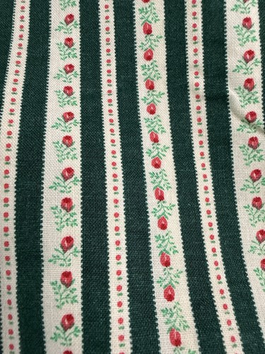 Vintage fabric green stripe - vintage,