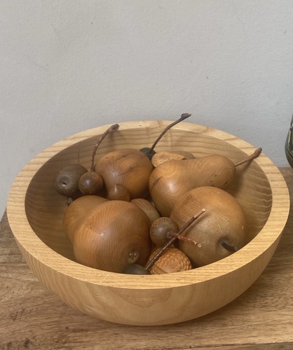 Vintage hand turned fruits - hand,