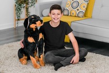 50CM LARGE CUTE ROTTWEILER DOG