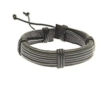 Black Leather Strap Bracelet