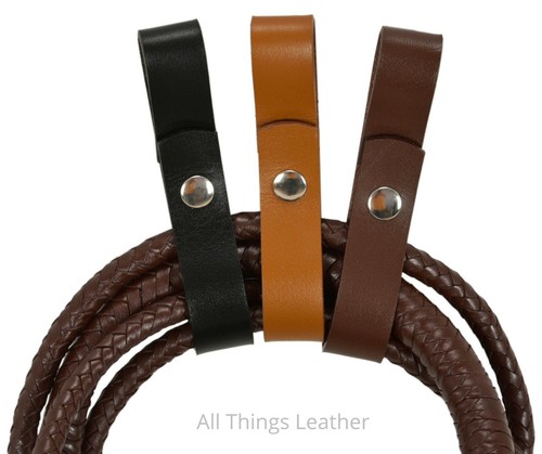 Leather bull whip holster - bull, snap