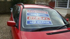 Car sales self cling  window