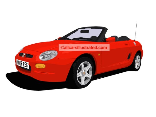 Mgf car art print picture - car,