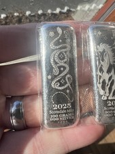 Scottsdale Mint 2025 Year Of The Snake 100g Silver Bar