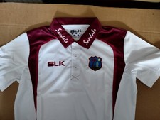 WEST INDIES Cricket Media Polo Shirt, White/Maroon 2020 Official