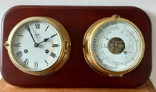 Schatz Royal Mariner Clock/Barometer Germany Mechanical Vtg with Key Bell