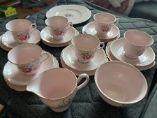 royal vale pink china tea set